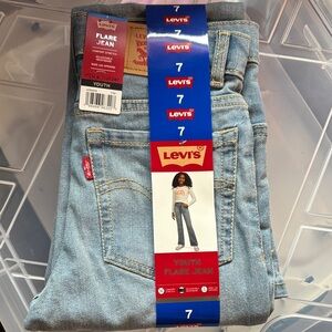 🆕 Levi's Youth Light Blue Flare Jeans, Girls size 7 - NWT